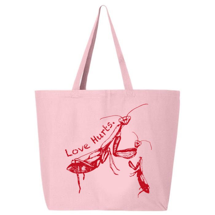 Funny Praying Mantis Retro Love Hurts Graphic 25L Jumbo Tote