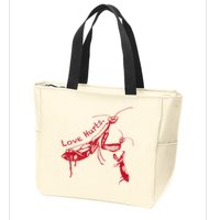 Funny Praying Mantis Retro Love Hurts Graphic Zip Tote Bag