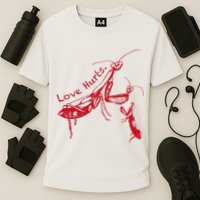 Funny Praying Mantis Retro Love Hurts Graphic Cooling Performance Crew T-Shirt