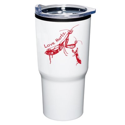 Funny Praying Mantis Retro Love Hurts Graphic Tumbler