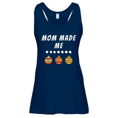 Family Party Mom Made Me Matching Christmas Outfits Ornament Ladies Essential Flowy Tank