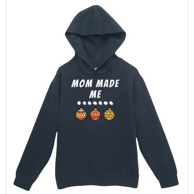 Family Party Mom Made Me Matching Christmas Outfits Ornament Urban Pullover Hoodie