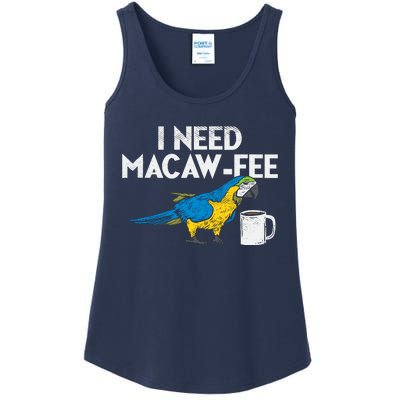 Funny Parrot Macaw And Coffee I Scarlet Macaw Owner Ladies Essential Tank