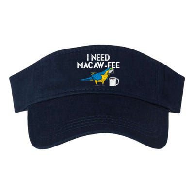 Funny Parrot Macaw And Coffee I Scarlet Macaw Owner Valucap Bio-Washed Visor