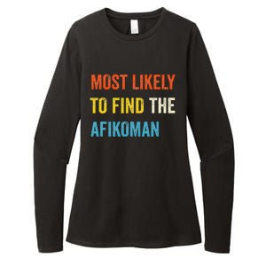 Funny Passover Most Likely To Find The Afikoman Matzah Matzo Womens CVC Long Sleeve Shirt