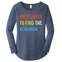 Funny Passover Most Likely To Find The Afikoman Matzah Matzo Women's Perfect Tri Tunic Long Sleeve Shirt