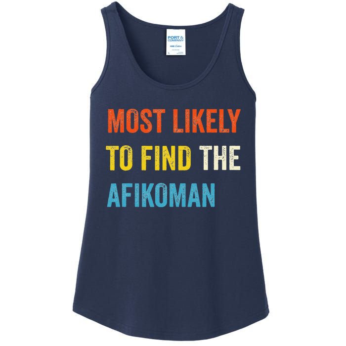 Funny Passover Most Likely To Find The Afikoman Matzah Matzo Ladies Essential Tank