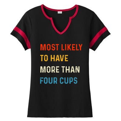 Funny Passover Most Likely More Than Four Cups Seder Matzah Ladies Halftime Notch Neck Tee