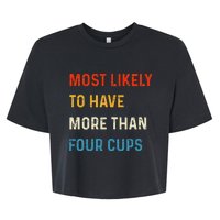 Funny Passover Most Likely More Than Four Cups Seder Matzah Bella+Canvas Jersey Crop Tee