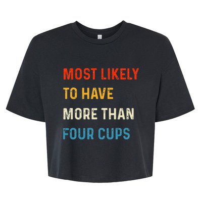 Funny Passover Most Likely More Than Four Cups Seder Matzah Bella+Canvas Jersey Crop Tee