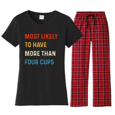 Funny Passover Most Likely More Than Four Cups Seder Matzah Women's Flannel Pajama Set