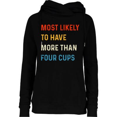 Funny Passover Most Likely More Than Four Cups Seder Matzah Womens Funnel Neck Pullover Hood