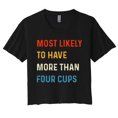 Funny Passover Most Likely More Than Four Cups Seder Matzah Women's Crop Top Tee