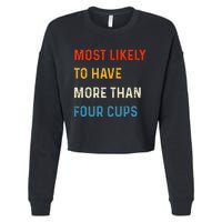 Funny Passover Most Likely More Than Four Cups Seder Matzah Cropped Pullover Crew