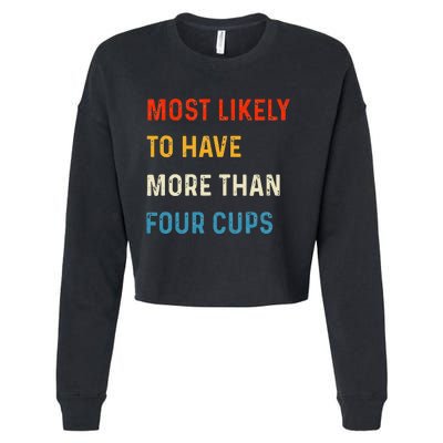 Funny Passover Most Likely More Than Four Cups Seder Matzah Cropped Pullover Crew