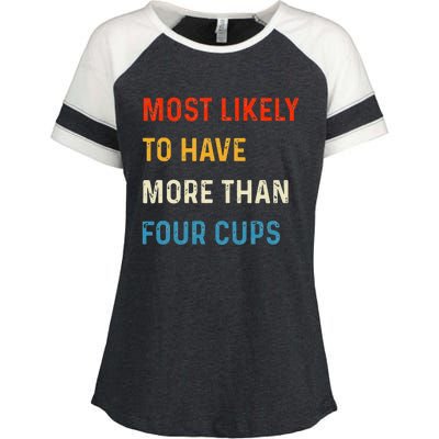 Funny Passover Most Likely More Than Four Cups Seder Matzah Enza Ladies Jersey Colorblock Tee