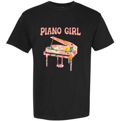 Funny Piano Music Instrument Musician Piano Girl Garment-Dyed Heavyweight T-Shirt