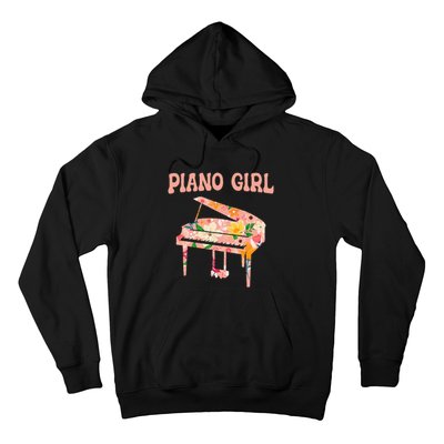 Funny Piano Music Instrument Musician Piano Girl Hoodie