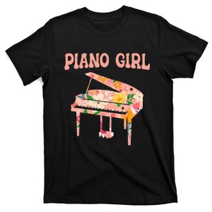 Funny Piano Music Instrument Musician Piano Girl T-Shirt