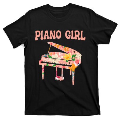 Funny Piano Music Instrument Musician Piano Girl T-Shirt