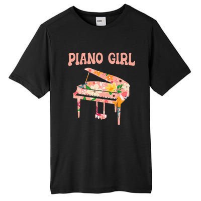 Funny Piano Music Instrument Musician Piano Girl Tall Fusion ChromaSoft Performance T-Shirt