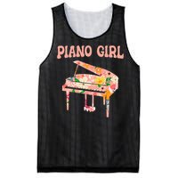 Funny Piano Music Instrument Musician Piano Girl Mesh Reversible Basketball Jersey Tank