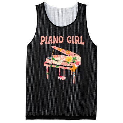 Funny Piano Music Instrument Musician Piano Girl Mesh Reversible Basketball Jersey Tank