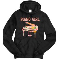 Funny Piano Music Instrument Musician Piano Girl Tie Dye Hoodie