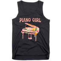 Funny Piano Music Instrument Musician Piano Girl Tank Top