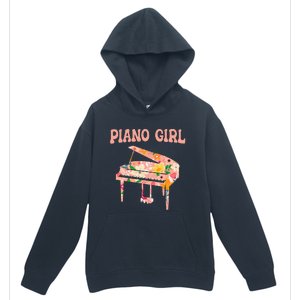 Funny Piano Music Instrument Musician Piano Girl Urban Pullover Hoodie