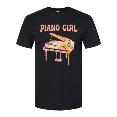 Funny Piano Music Instrument Musician Piano Girl Softstyle CVC T-Shirt