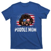 Fun Poodle Mom American Flag Mothers Day Funny Gift T-Shirt