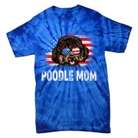 Fun Poodle Mom American Flag Mothers Day Funny Gift Tie-Dye T-Shirt