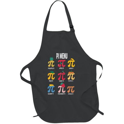 Funny Pi Menu Math Nerd present for Pi Day and Teachers Full-Length Apron With Pockets