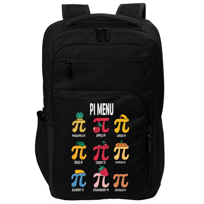 Funny Pi Menu Math Nerd present for Pi Day and Teachers Impact Tech Backpack