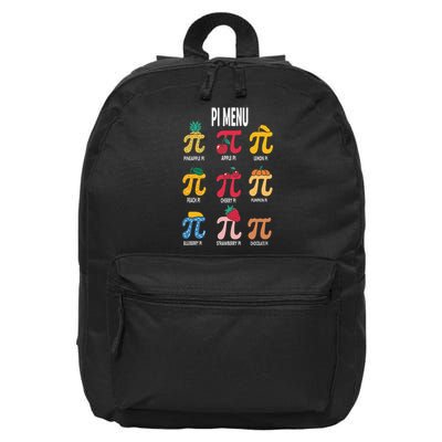 Funny Pi Menu Math Nerd present for Pi Day and Teachers 16 in Basic Backpack
