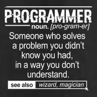 Funny Programmer Meaning Computer Coder Wizard Magician Gift 7 Panel Mesh Trucker Snapback Hat