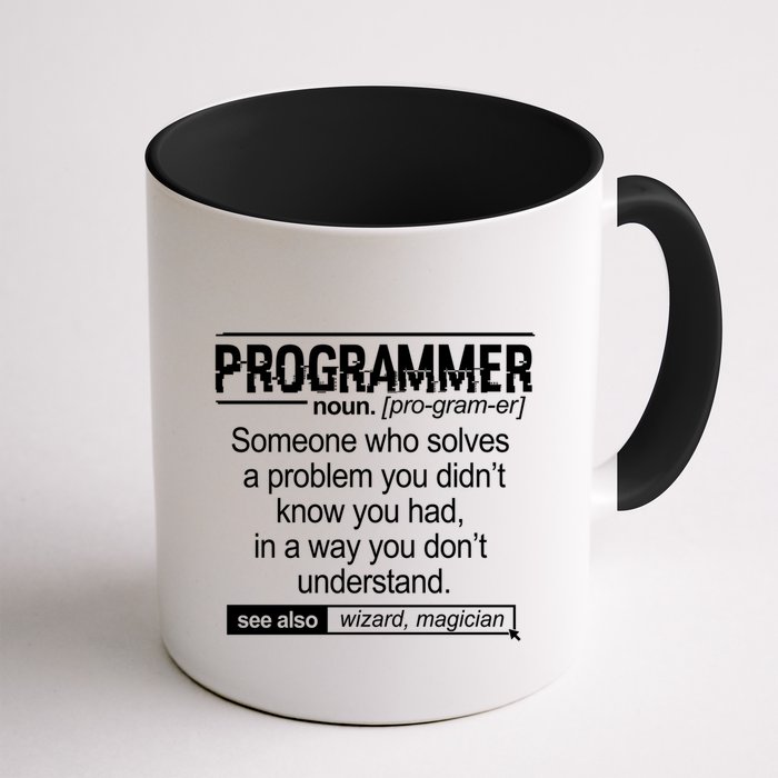 Funny Programmer Meaning Computer Coder Wizard Magician Gift Coffee Mug