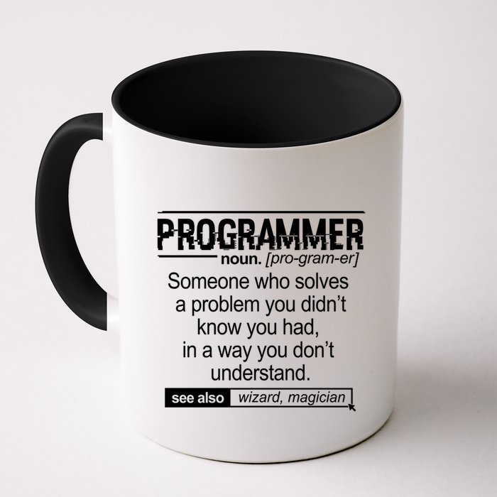 Funny Programmer Meaning Computer Coder Wizard Magician Gift Coffee Mug