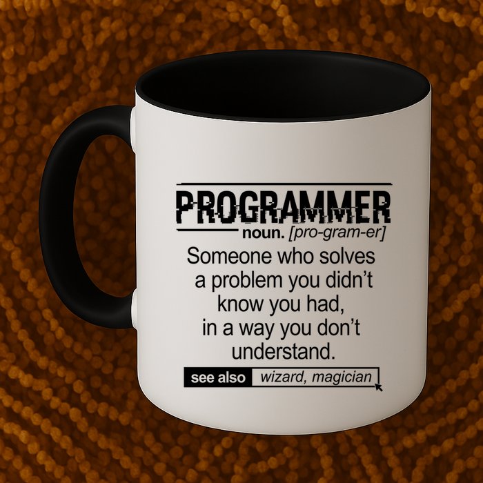 Funny Programmer Meaning Computer Coder Wizard Magician Gift Coffee Mug