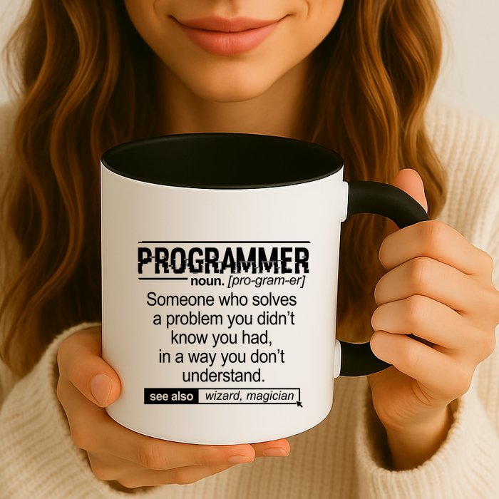 Funny Programmer Meaning Computer Coder Wizard Magician Gift Coffee Mug