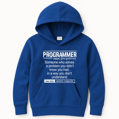 Funny Programmer Meaning Computer Coder Wizard Magician Gift Kids Hoodie