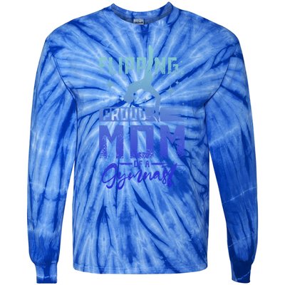 Flipping Proud Mom Of A Gymnast Cute Gift Tie-Dye Long Sleeve Shirt