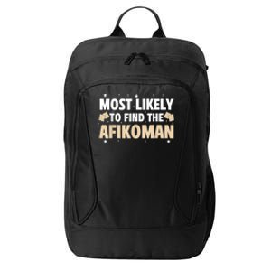 Funny Passover Most Likely To Find The Afikoman Matzah Matzo City Backpack