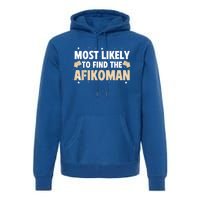 Funny Passover Most Likely To Find The Afikoman Matzah Matzo Premium Hoodie