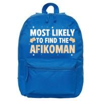 Funny Passover Most Likely To Find The Afikoman Matzah Matzo 16 in Basic Backpack