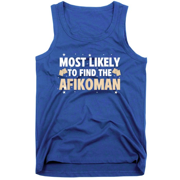 Funny Passover Most Likely To Find The Afikoman Matzah Matzo Tank Top