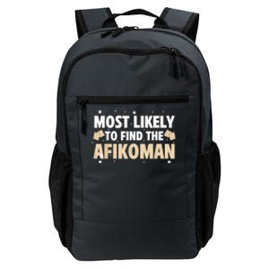 Funny Passover Most Likely To Find The Afikoman Matzah Matzo Daily Commute Backpack