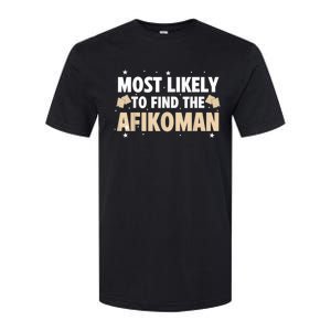 Funny Passover Most Likely To Find The Afikoman Matzah Matzo Softstyle CVC T-Shirt