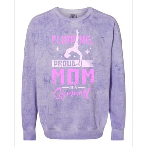 Flipping Proud Mom Of A Gymnast Gift Colorblast Crewneck Sweatshirt